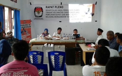 KPU Bolmong Tetapkan 22 Februari Pleno Tingkat Kabupaten
