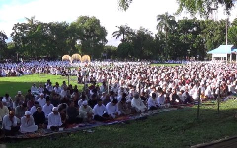 Umat Kristiani Jaga Pelaksanaan Sholat Ied di Kotamobagu