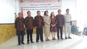 Pemkot Kotamobagu dan KPU Tandatangani NPHD Untuk Pilkada 2018