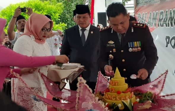 Ini Kata Wabup Bolsel Saat Hadiri Upacara Sekaligus Syukuran HUT Bhayangkara Ke-73