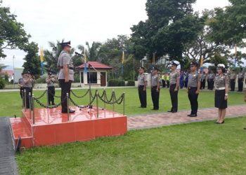 Puluhan Personil Polres Kotamobagu Naik Pangkat