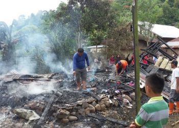 Kebakaran Rumah di Desa Tobongon, Bayi Sembilan Bulan Ikut Terbakar