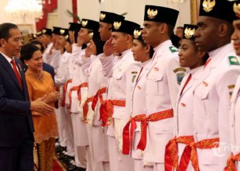 Selamat, Alim Arsad Siswa Asal Bolsel Dikukuhkan Presiden Joko Widodo Bersama 68 Pasukan Paskibraka Lainnya