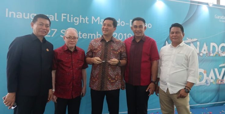 Wabup Bolsel Hadiri Inagural Flight Manado Davao