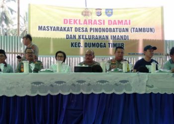 Dua Kelompok Masa di Kecamatan Dumoga Timur Sepakat Damai