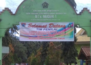 Mts Negeri I Bongkudai saat menerima kunjungan tim penilai tingkat Provinsi Sulut