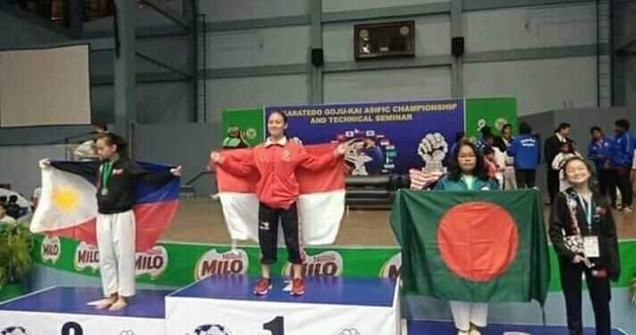 Vanesa Muaya Siswi Asal Botim Raih Medali Emas di Kejuaraan Karate di Filipina
