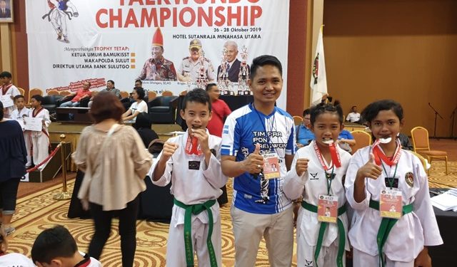 Tiga Atlet Taekwondo Bolsel Rebut Tiga Medali