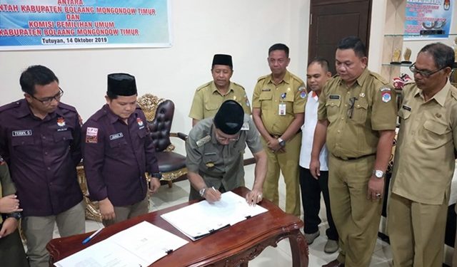 KPU dan Pemkab Boltim Sepakat 17.2 Miliar Dana Pilkada