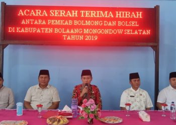 Pemkab Bolsel Menerima 22.5 Miliar Aset dari Pemkab Bolmong