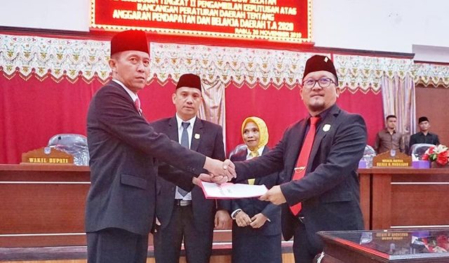 APBD Kabupaten Bolsel Tahun Anggaran 2020 Disahkan