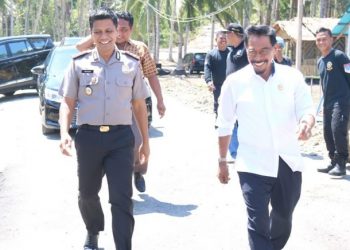 Bupati Boltim dan Kapolres Tinjau Gedung Mapolres Sementara