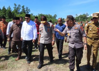 Naik Heli, Kapolda Sulut Kunker ke BMR