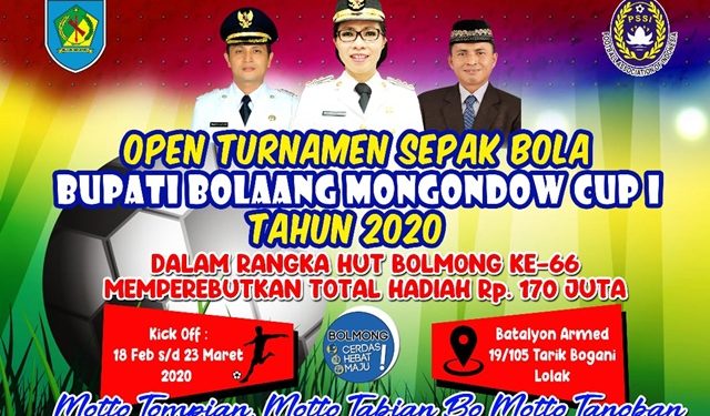 Open Turnamen Bupati Bolmong Cup Perebutkan Hadiah 170 Juta