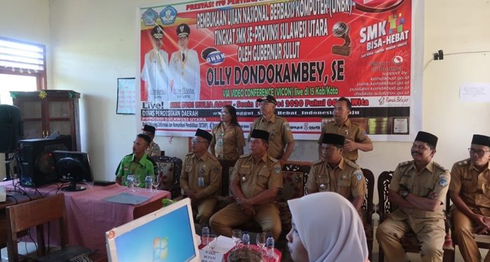 Wabup Bolsel Teleconference Detik-Detik Pembukaan Ujian Nasional