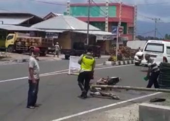 Pria Asal Moyag Nekat Membakar Motor Saat Melintas di Pos Perbatasan Boltim-Kotamobagu