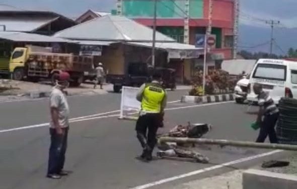Pria Asal Moyag Nekat Membakar Motor Saat Melintas di Pos Perbatasan Boltim-Kotamobagu