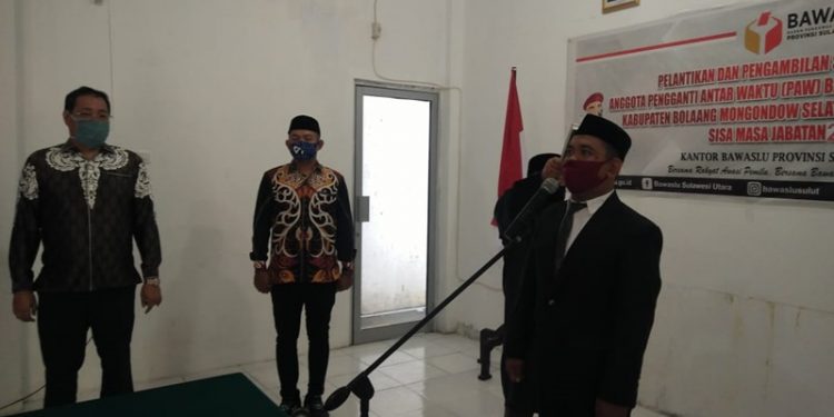 Rolis Hasan Resmi Jabat Komisioner Bawslu Bolsel