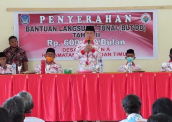 Iskandar-Deddy Serahkan BLT DD dan Sertifikat Tanah di Kecamatan Pintim
