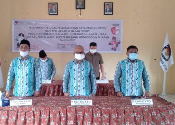 Petugas Pemutakhiran Data Pemilih  Kabupaten Bolsel Dilantik