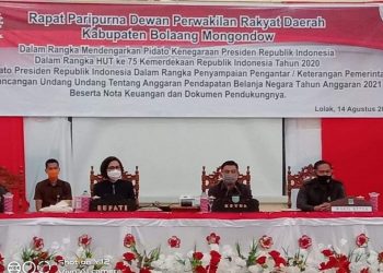 DPRD Bolmong Gelar Paripurna Pidato Presiden