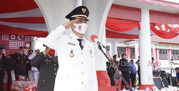 Upacara Memperingati HUT ke-75 Kemerdekaan RI di Bolsel Gunakan Protokoler Kesehatan