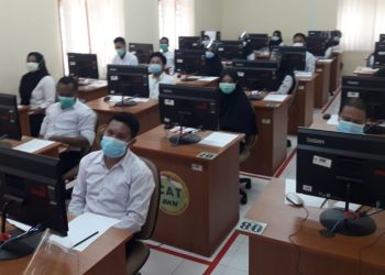 Peserta Seleksi CPNS Kabupaten Bolsel Mulai Ikuti CAT SKB