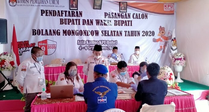 Pasangan RISKI Tak Hadir Saat Mendaftar di KPU Bolsel