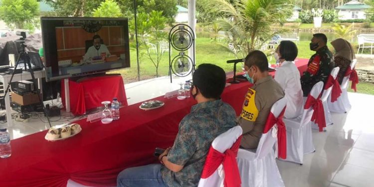 Bupati Bolmong Ikuti Rakor Penegakan Hukum Bersama Menkopolhukam