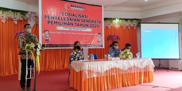 Sosialisasi penyelesaian sengketa yang dilaksanakan Bawaslu Sulut
