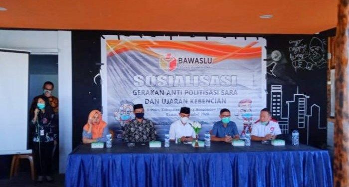 Ke Kabupaten Bolmut, Bawaslu Sulut Sosialisasikan Anti Politisasi SARA dan Ujaran Kebencian