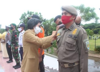 Bupati Bolmong Pimpin Apel Gelar Pasukan Operasi Samrat 2020