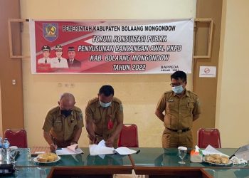 Bappeda Bolmong Tampung Saran dan Masukan Lewat Forum Konsultasi Publik