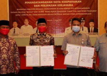 Enam Ribu Petani Bolsel Masuk BPJS Ketenagakerjaan