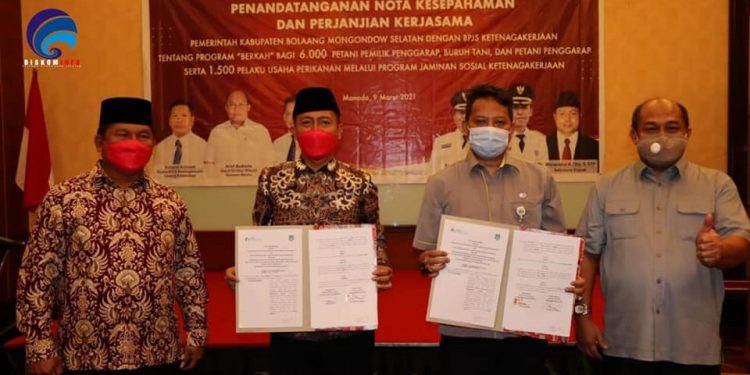 Enam Ribu Petani Bolsel Masuk BPJS Ketenagakerjaan