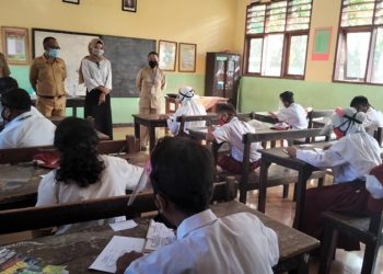 Siswa SD di Kabupaten Bolmong Jalani Ujian Sekolah Tatap Muka