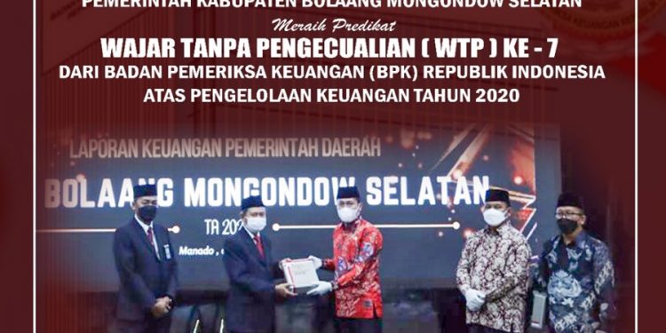 Iskandar – Deddy Kembali Bawa Kabupaten Bolsel Raih WTP Ke Tujuh