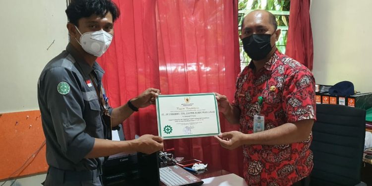 PT. PP (Persero), Tbk Proyek Bendungan Lolak Sabet Penghargaan Tingkat Nasional Dalam dan Program Pencegahan dan Penanggulangan Covid-19