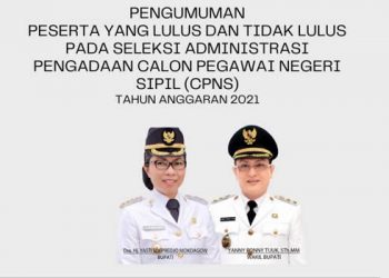 Pemkab Bolmong Umumkan Hasil Seleksi Berkas CPNS 2021