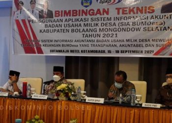 Wabup Bolsel Buka Bimtek SIA BUMDesa