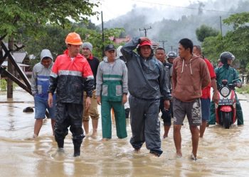 Sebagian Wilayah di Kecamatan Pinolosian Tengah Bolsel Terendam Banjir