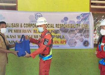 Siswa SDN Totabuan Dapat Bantuan dari PT PP Proyek Bendungan Lolak