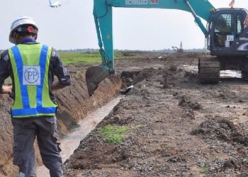 PPKM Level 4 Pekerjaan Kontruksi Bendungan Lolak Tetap Berjalan