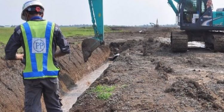 PPKM Level 4 Pekerjaan Kontruksi Bendungan Lolak Tetap Berjalan