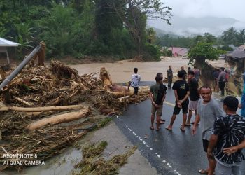 Banjir Bandang Landa Desa Batu Merah Kabupaten Bolmong