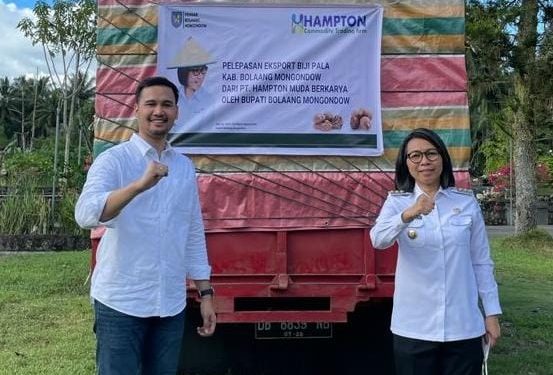 Gandeng PT Hampton Muda Berkarya Kabupaten Bolmong Ekspor Pala Perdana ke India