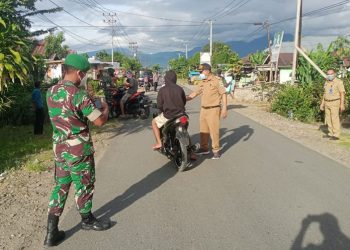Pemeritah Kecamatan Lolayan Gandeng TNI-Polri Sweping Kartu Vaksin