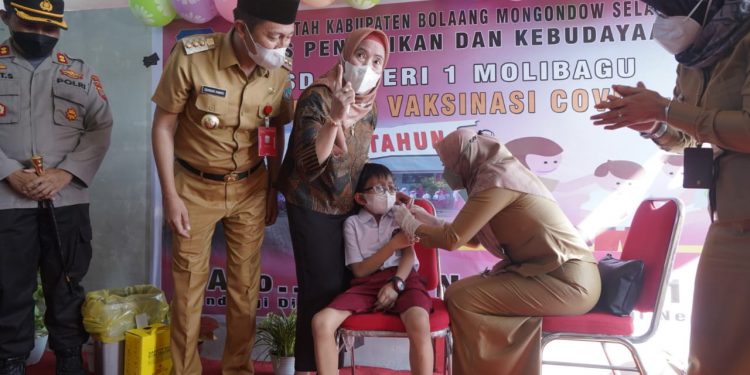 Vaksinasi Anak Usia 6-11 di Bolsel Mulai Dilakukan