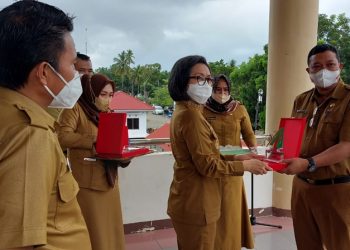 Yasti Serahkan Penghargaan Tiga Pimpinan SKPD