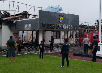 Mapolres Kotamobagu Terbakar